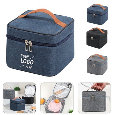 Square Insulated Lunch Bag(6.69" x 5.51"x6.69")