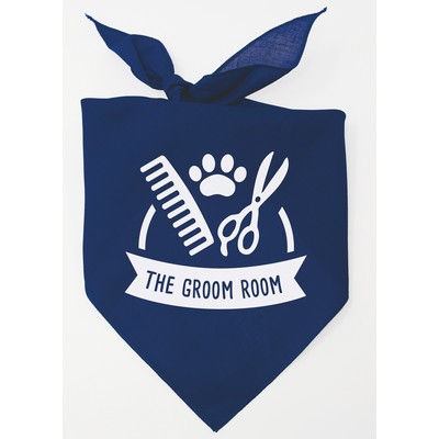 Personalized Large Royal Blue Triangle Pet Bandana