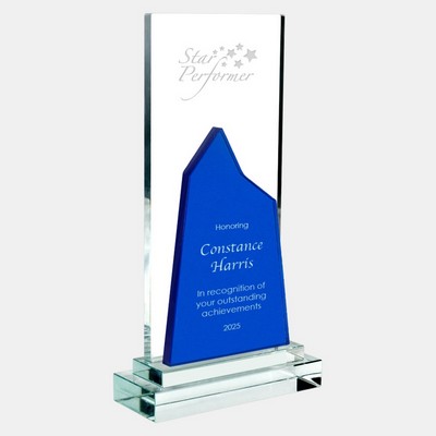 Blue Mountain Award with Clear Base