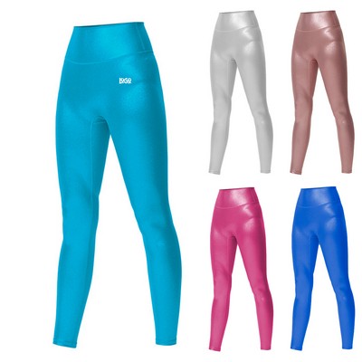Women Soft Shiny High Waisted Seamless Leggings Yoga Pants