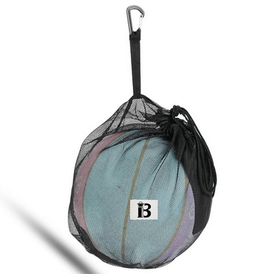 Mesh Sport Carry Bag with Pocket & Carabiner Clip