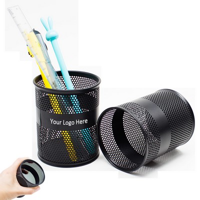 Metal Mesh Desk Pen Holder