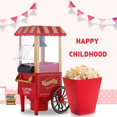 Popcorn Machine W/Retro Cart Shape