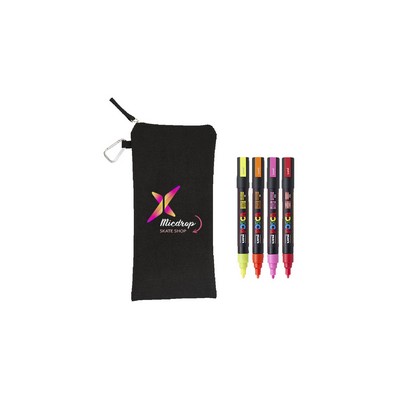 POSCA 4 Piece Neon Marker Set with Bag