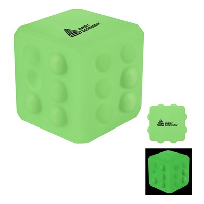 Glow in The Dark Square Push Pop Ball