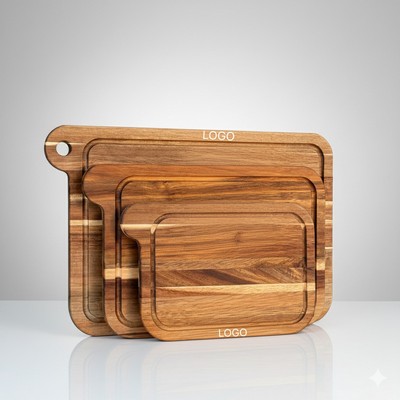 Wooden Cutting Board Set 3pcs Kitchen Chopping Cheese Fruit Vegetable Boards