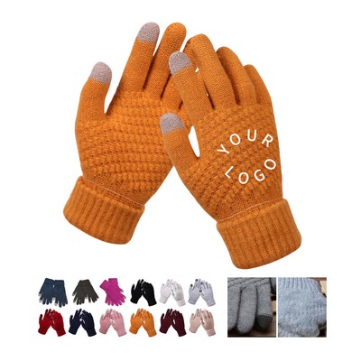 Chenille Material Thicker Texting Touch Screen Gloves