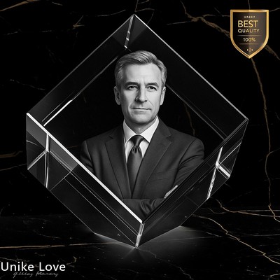 Corporate Gift 3D Laser Diamond Photo Crystal – Milestone Recognition