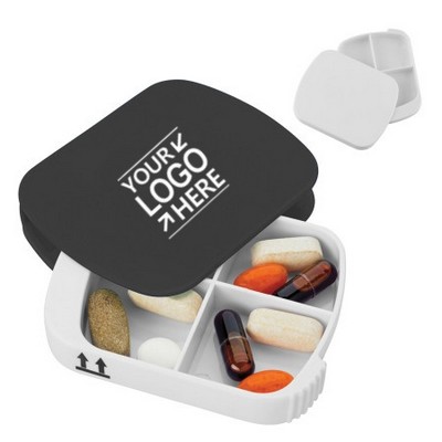 3-Compartment Travel Pill Box