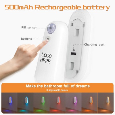 Motion-Activated LED Toilet Night Light