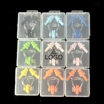 Swimming Earplugs Nose Clip Plugs Set
