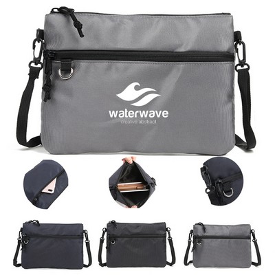 Men's Single Shoulder Waterproof Polyester Messenger Bag