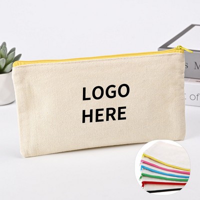 Durable Canvas Pouch with Zipper