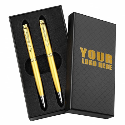 Black Checkered Double Pen Gift Box