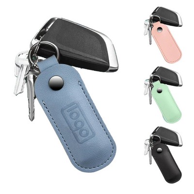 PU Leather U Disk Pouch Key Ring Holder
