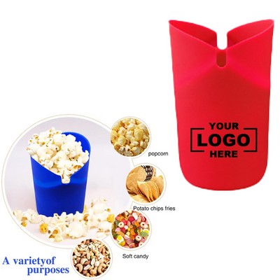 Food Grade Reusable Silicone Folding Bucket Cup