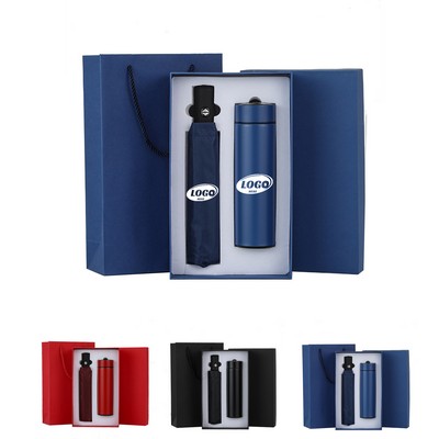 LED Bottle Umbrella Business Gift Set