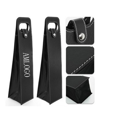 Eco-Chic Leather Wine Carrier
