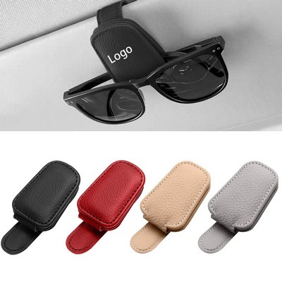 Magnetic Leather Sunglass Holder
