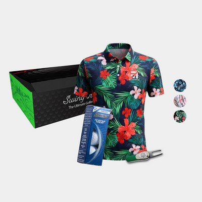 YATTA Golf® Blossom Men's Polo Shirt, Srixon® Golf Balls & Pitchfix® Icon Divot Tool Gift Set