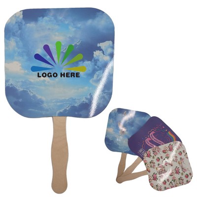 Rounded Square Shape Single Hand Fan