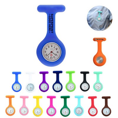 Silicone Nurse Fob Watch with Clip