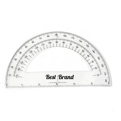 Clear Protractor and Ruler for Students and Artists