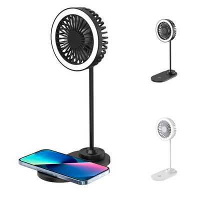 Foldable Led Desk Fan with Wireless Charger