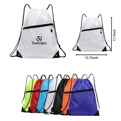 17" Oxford Cloth Drawstring Backpack Storage Bag
