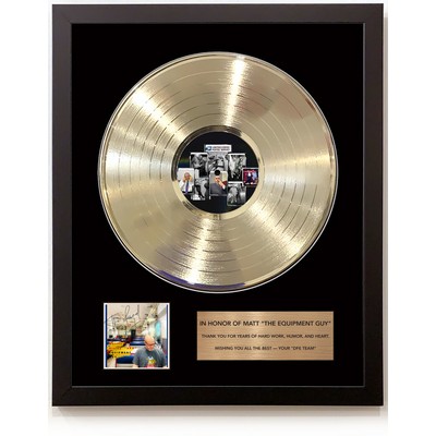 Gold Framed 12" Record - Plate + Insert - 16 x 20