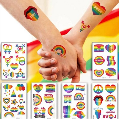 Rainbow Temporary Tattoos