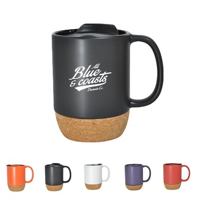 12 oz Ceramic Coffee Mug with Cork Bottom