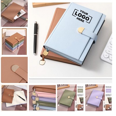 Buckle Thickened Pu Leather Notebook Business Office Meeting Notes