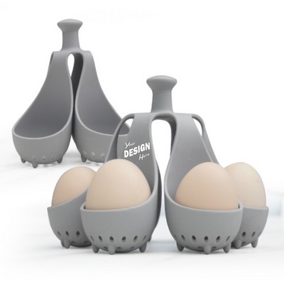 Heat-Resistant Silicone 6-Slot Egg Boiler Rack
