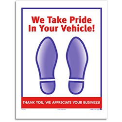 CAATS® - 2-Color Footprint Paper Floor Mat - 500 per box