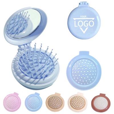 Folding Airbag Comb Makeup Mirror