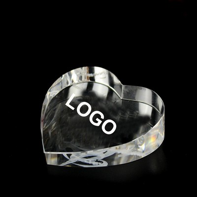 Slant Heart Paperweight