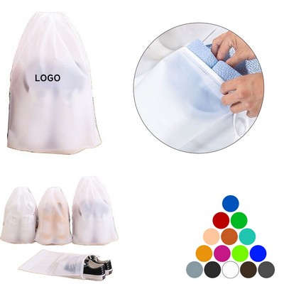 PE reusable promotional drawstring plastic bag