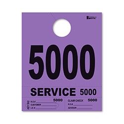 5000-5999 Heavy Brite™ Purple Premium Service Dispatch Number Tag