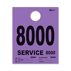 8000-8999 Heavy Brite™ Purple Premium Service Dispatch Number Tag