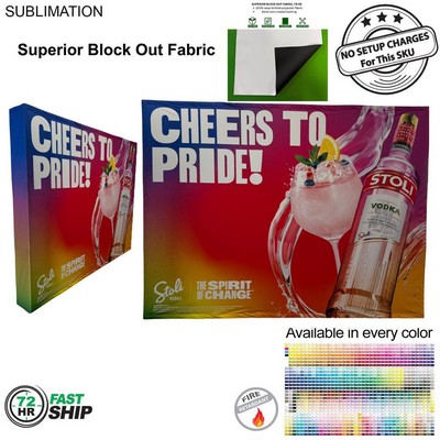 72Hr Fast Ship - 10' Straight Wall Tension Fabric Pop-up Display with Wrap Ends, Block Out fabric