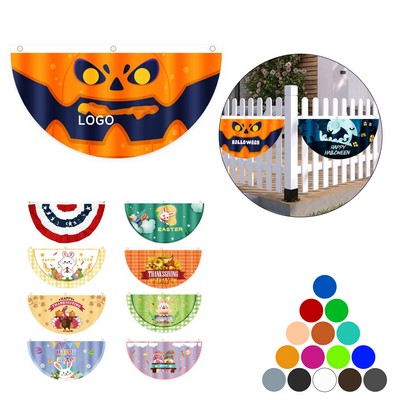 Custom Fan - Shaped Flag