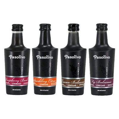 Raspberry Basil Vinegar, Sparkling Citrus Vinegar, Tuscan Balsamic & Fig Balsamic