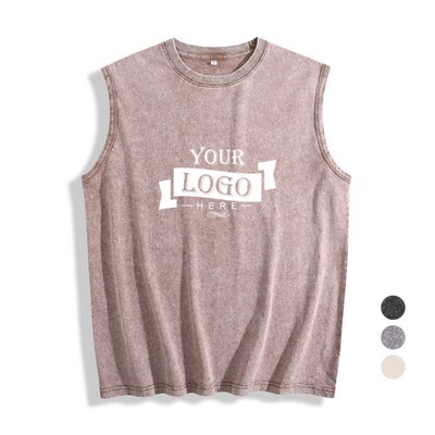 7.4 oz 100% Cotton Unisex Washed Tank Top