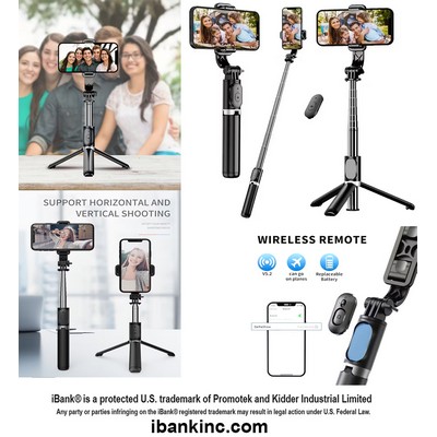 iBank ® Bluetooth Selfie Stick / Tripod with Bluetooth Remote