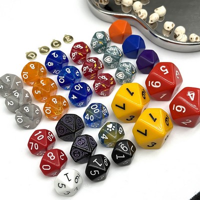 Acrylic 10-Sided Polyhedral Gaming Dice