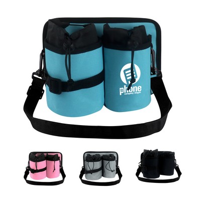 Insulated Luggage Cup Holder W/ Shoulder Strap