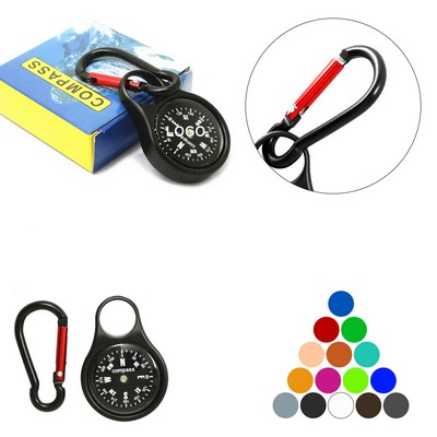 Zinc Alloy Carabiner with Compass