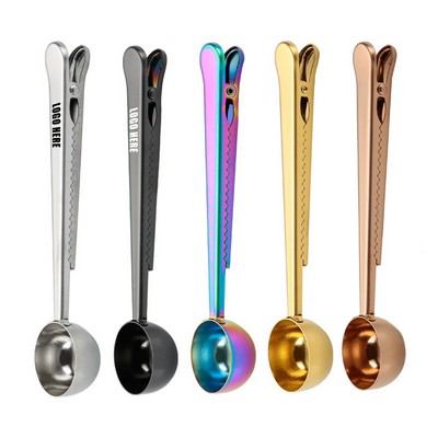 Stainless Steel Coffee Measuring Scoop with Clip