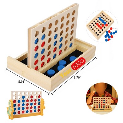 Kids' Classic Wooden Connect 4 Tabletop Board Game